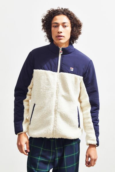 FILA Tonetto Colorblock Sherpa Jacket | Urban Outfitters
