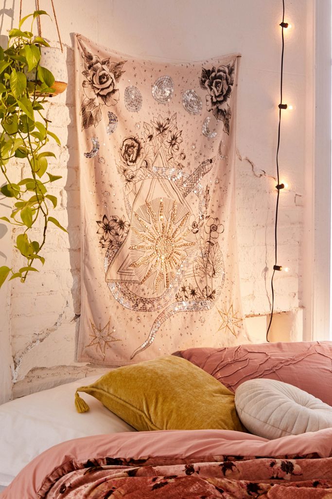 Celestial Embellished Velvet Tapestry Urban Outfitters Canada