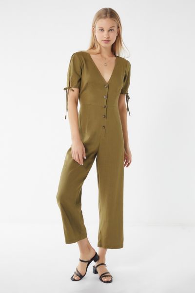 urban outfitters linen jumpsuit