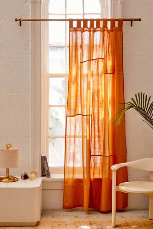 Slide View: 1: Chloe Patchwork Gauze Curtain Panel