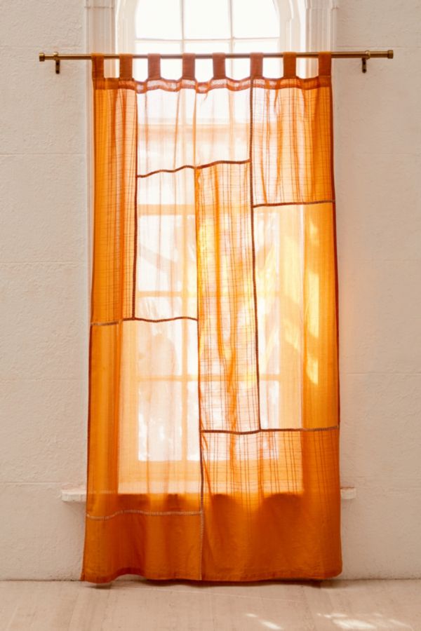 Slide View: 2: Chloe Patchwork Gauze Curtain Panel