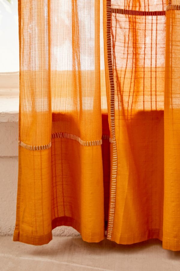 Slide View: 5: Chloe Patchwork Gauze Curtain Panel