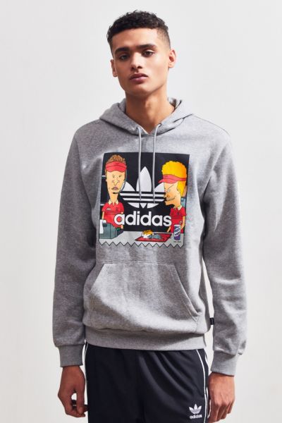 adidas x beavis and butthead grey hoodie