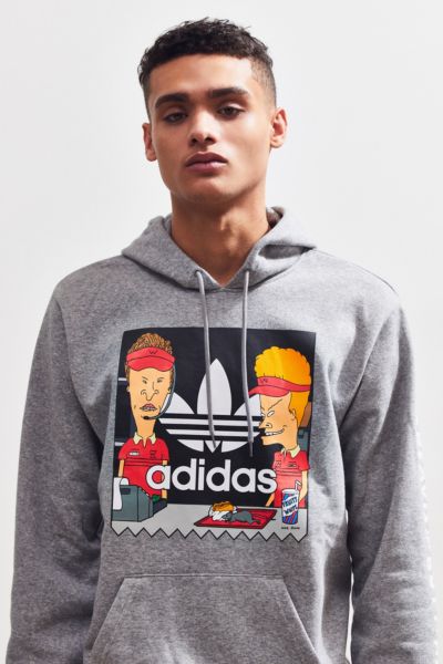 adidas x beavis and butthead grey hoodie