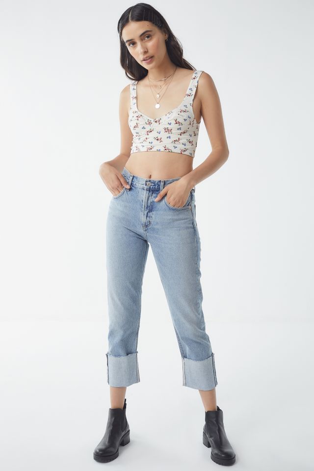 AGOLDE Cherie High-Waisted Cuffed Jean - Renewal | Urban Outfitters