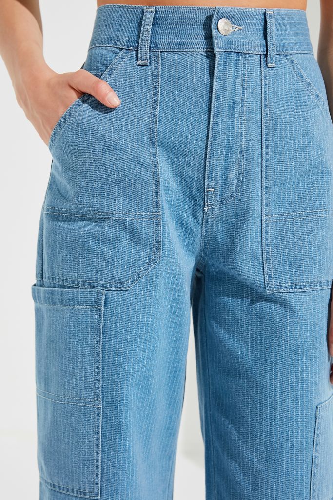 striped carpenter pants