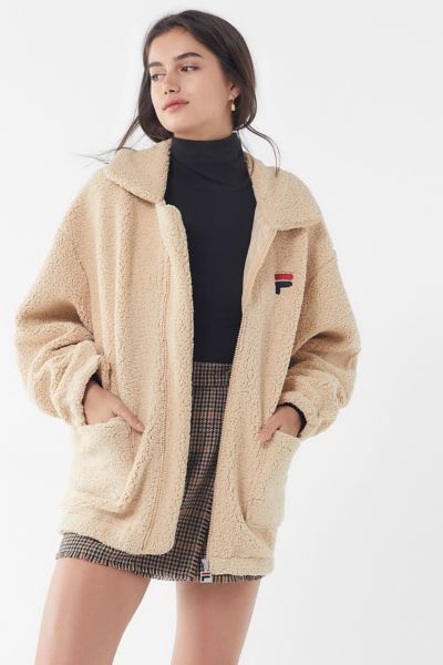 urban outfitters fila teddy jacket