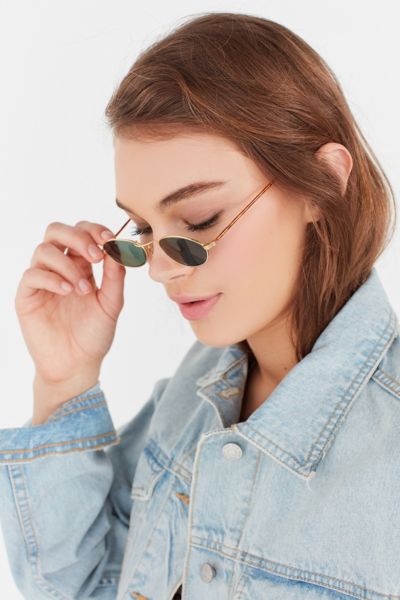 Vintage ‘90s Scene Slim Oval Sunglasses Urban Outfitters 