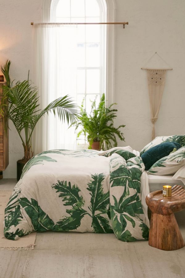 Expressive Palms Jersey Duvet Cover Urban Outfitters Canada