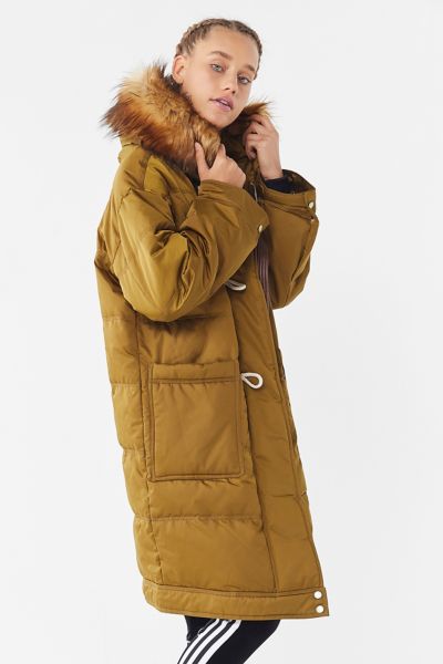 avec les filles hooded down puffer coat