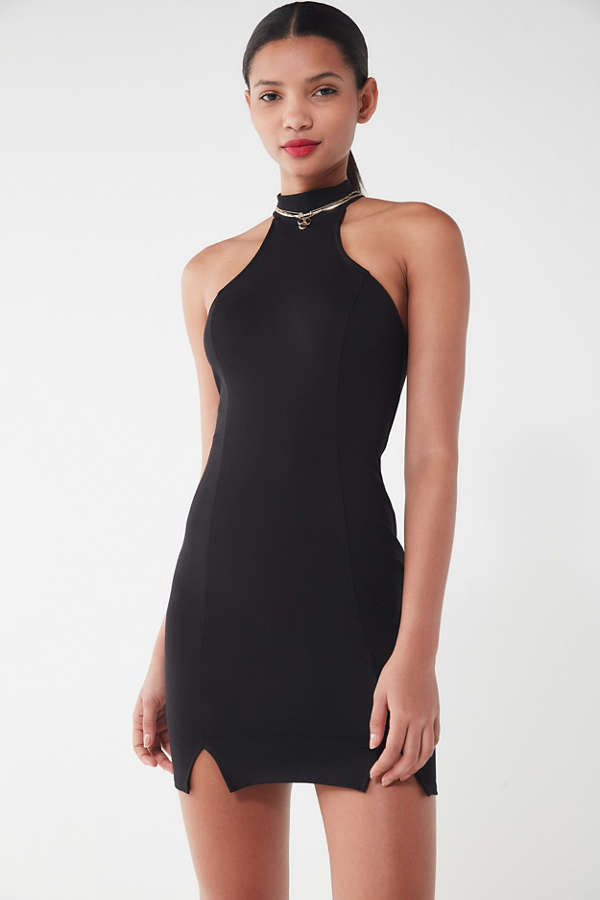 UO High-Neck Bodycon Mini Dress | Urban Outfitters