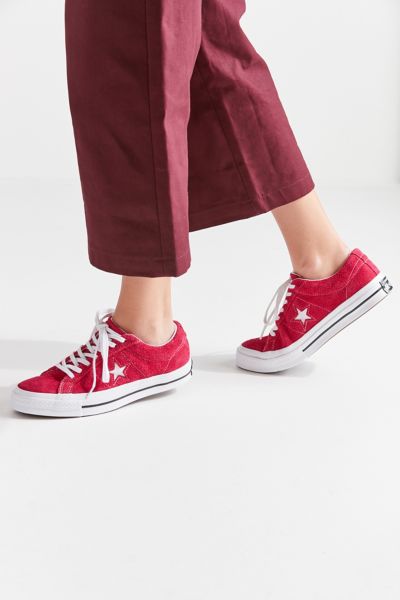 converse one star suede red