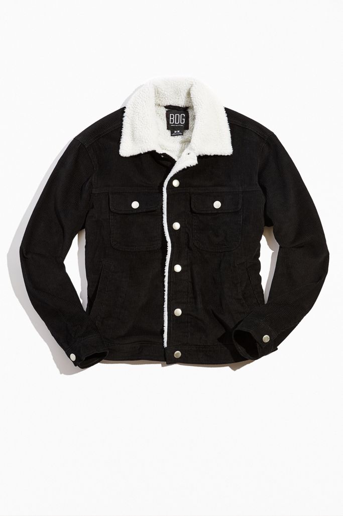BDG Corduroy Sherpa Trucker Jacket Urban Outfitters