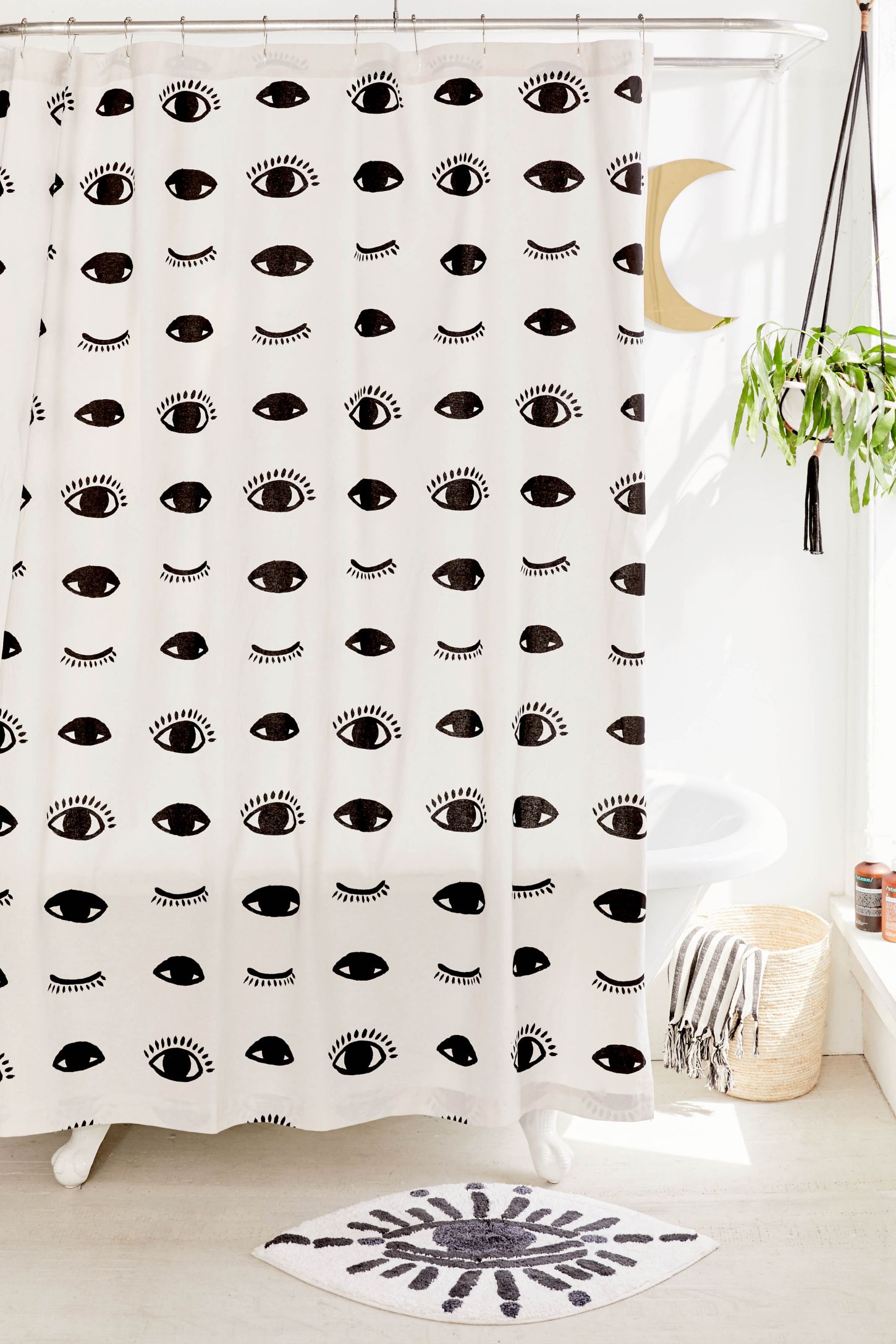 Winky Eyes Shower Curtain Urban Outfitters
