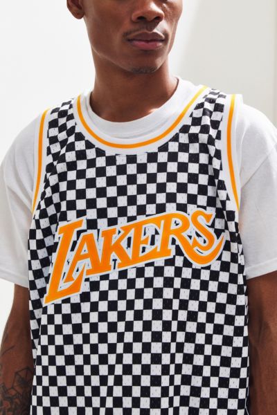 checkered lakers jersey