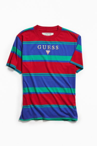 guess red striped tee