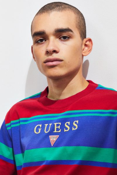 guess camden striped tee