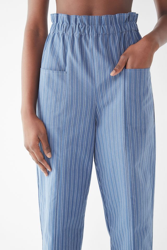 Urban Renewal Remnants Striped Paperbag Pant | Urban Outfitters