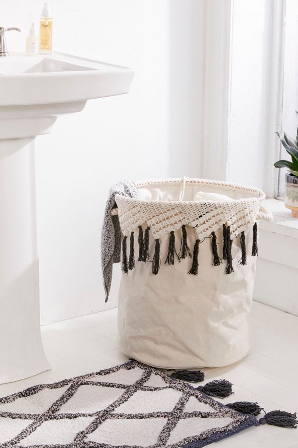 Aura Hammock Fringe Laundry Bag Urban Outfitters
