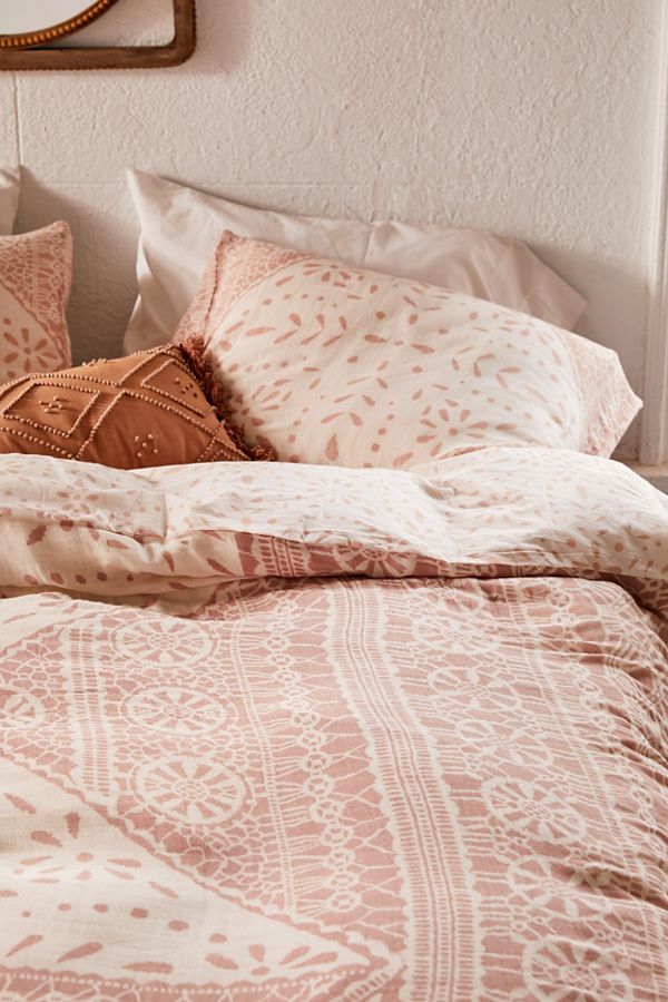 Eva Tile Crinkle Gauze Duvet Cover Urban Outfitters Canada