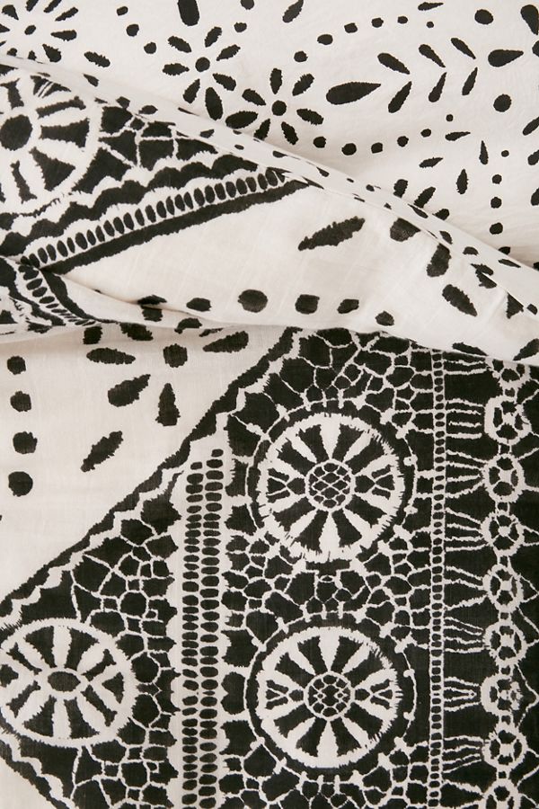 Eva Tile Crinkle Gauze Duvet Cover Urban Outfitters