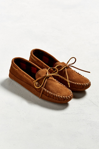 minnetonka double bottom fleece moccasin