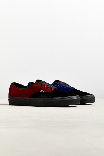 vans blue velvet shoes