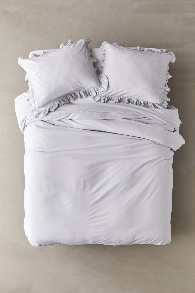 Washed Cotton Overscale Ruffle Duvet Cover Urban Outfitters Canada