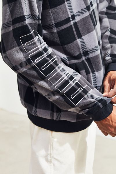 puma check sherpa hoodie