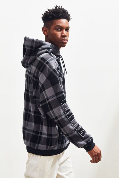 puma check sherpa hoodie