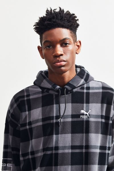 puma check sherpa hoodie