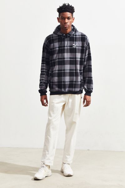 puma check sherpa hoodie