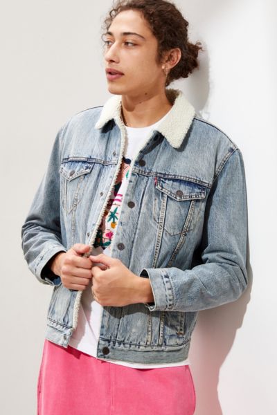 levis wool lined denim jacket