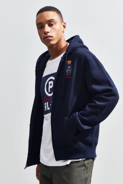 ralph lauren bear zip up hoodie