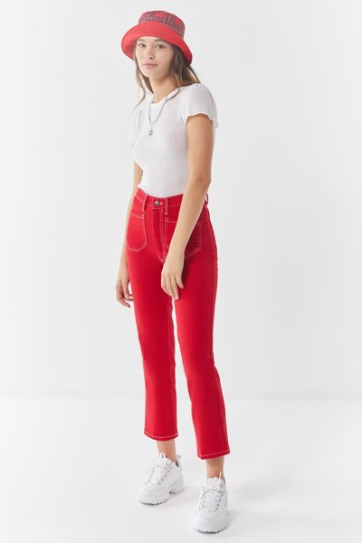 Lykke Wullf Red Twill Ranch Pant | Urban Outfitters