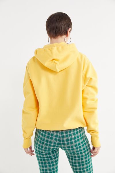 champion uo exclusive plaid reverse weave hoodie sweatshirt