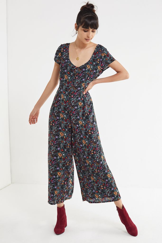 UO Lorelai Button-Down Jumpsuit | Urban Outfitters