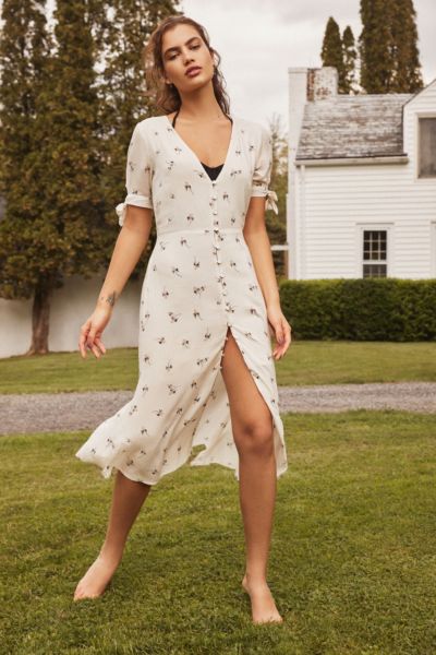 urban outfitters button down midi dress