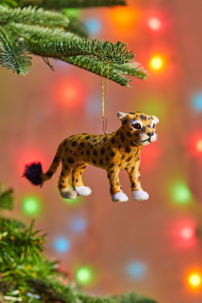 Cheetah Christmas Ornament Urban Outfitters