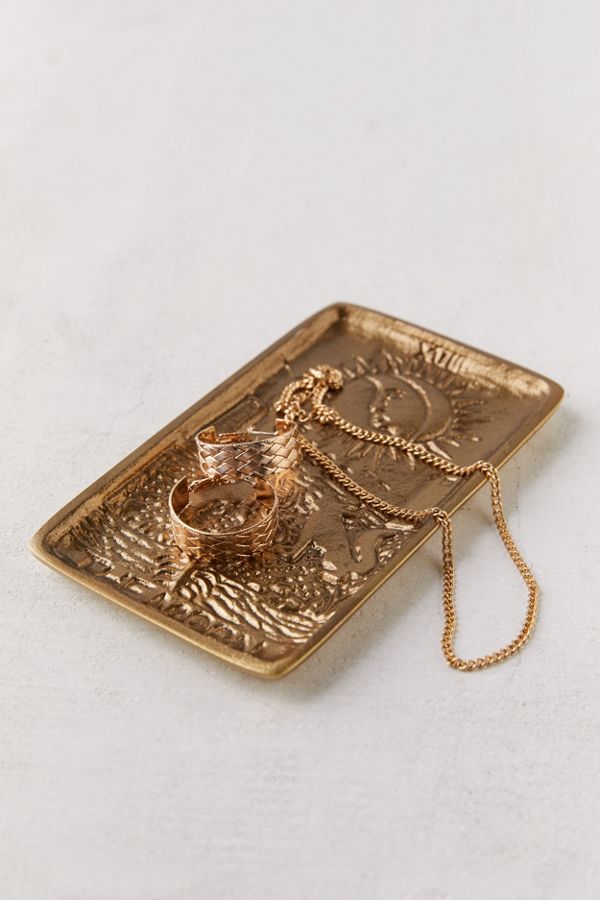 Slide View: 2: Tarot Card Brass Catch-All Dish