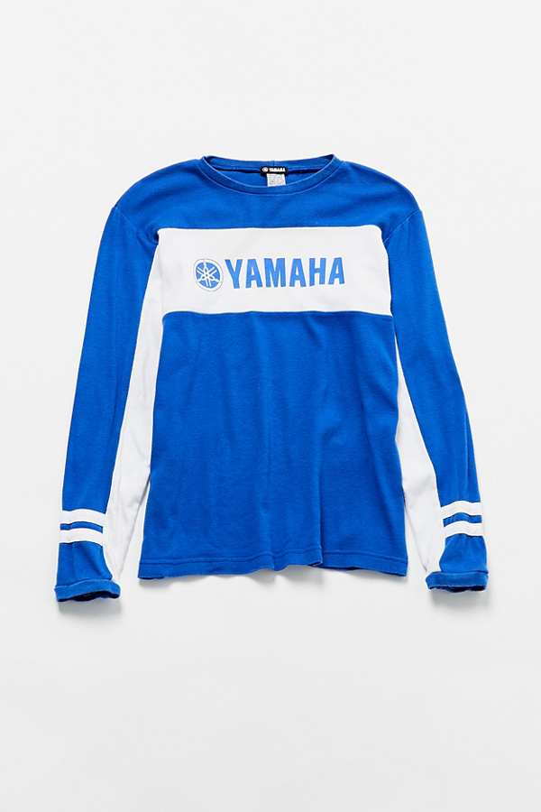Vintage Yamaha Blue + White Jersey Urban Outfitters