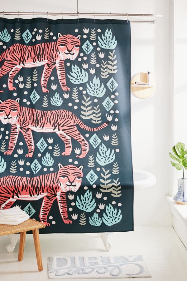 Slide View: 1: Andrea Lauren For Deny Safari Tiger Shower Curtain