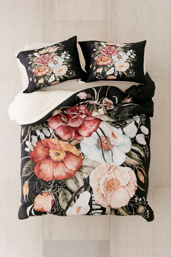 Shealeen Louise For Deny Roses And Poppies Bouquet Duvet Cover