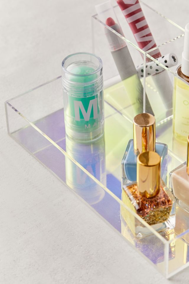 Iridescent Acrylic Makeup Organizer Tray | Urban Outfitters