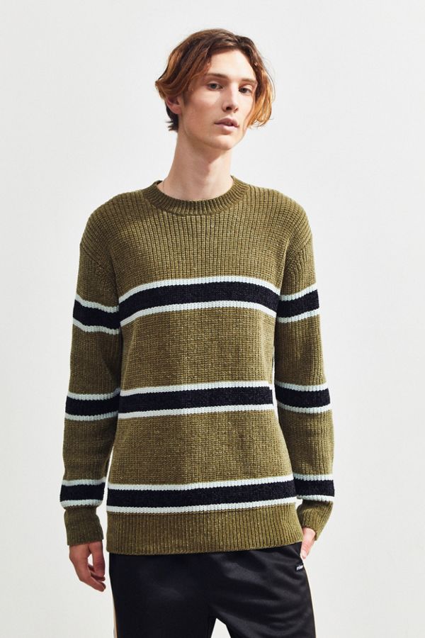 UO Bar Stripe Chenille Sweater | Urban Outfitters Canada
