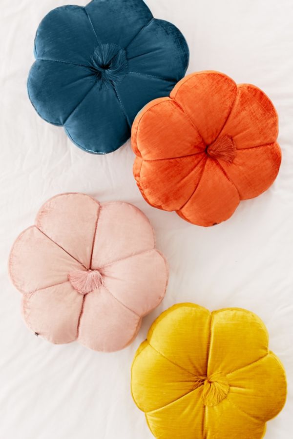 Leela Velvet Flower Throw Pillow Urban Outfitters Canada