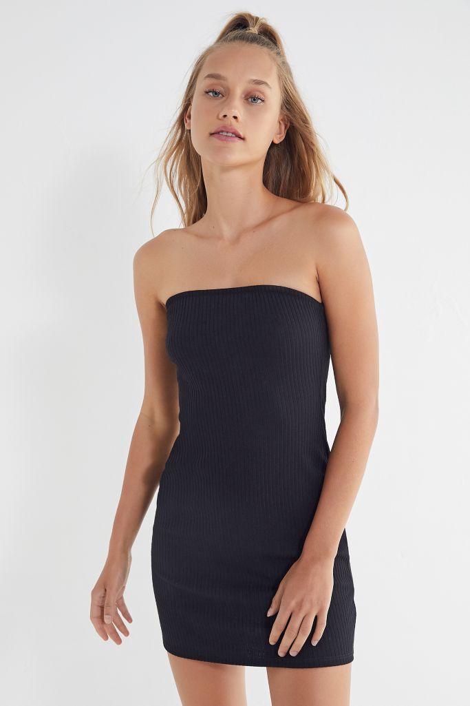 UO Heather Ribbed Knit Tube Dress | Urban Outfitters Canada
