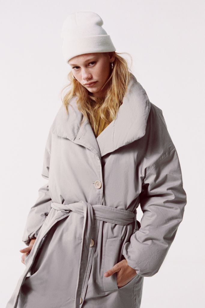 Uo Belted Puffer Trench Coat Urban Outfitters Canada