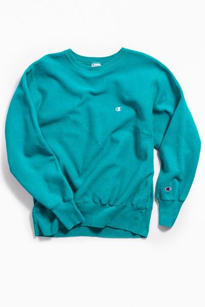 champion teal crew neck