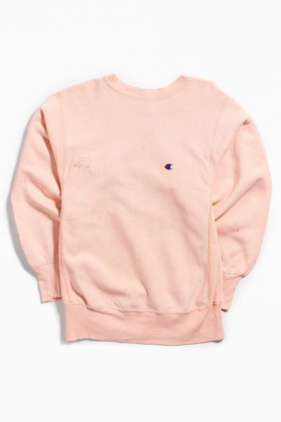 champion pink crewneck sweatshirt